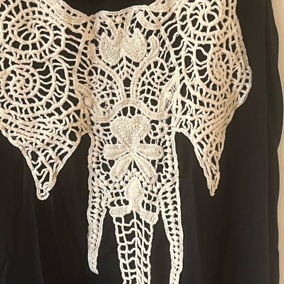 Tops Bear Dance Elephant Boho Embroidered Racer Back Tank Shirt Black Small - Picture 4 of 4